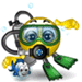 happy diver